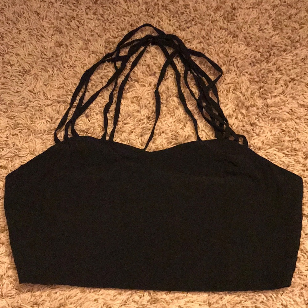 MINKPINK Criss Cross Black Crop Top